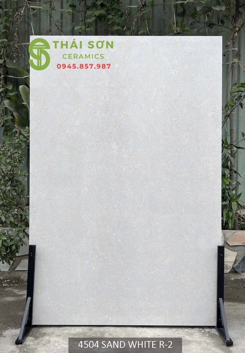 Gạch 120x180 lát nền matt mờ tông màu trắng xám nhẹ