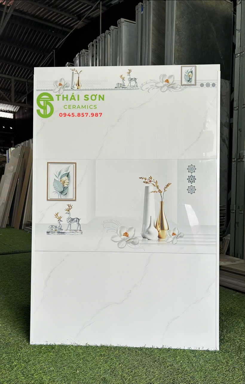 Gạch hà thanh 30x60 trắng vân mây bóng kiếng
