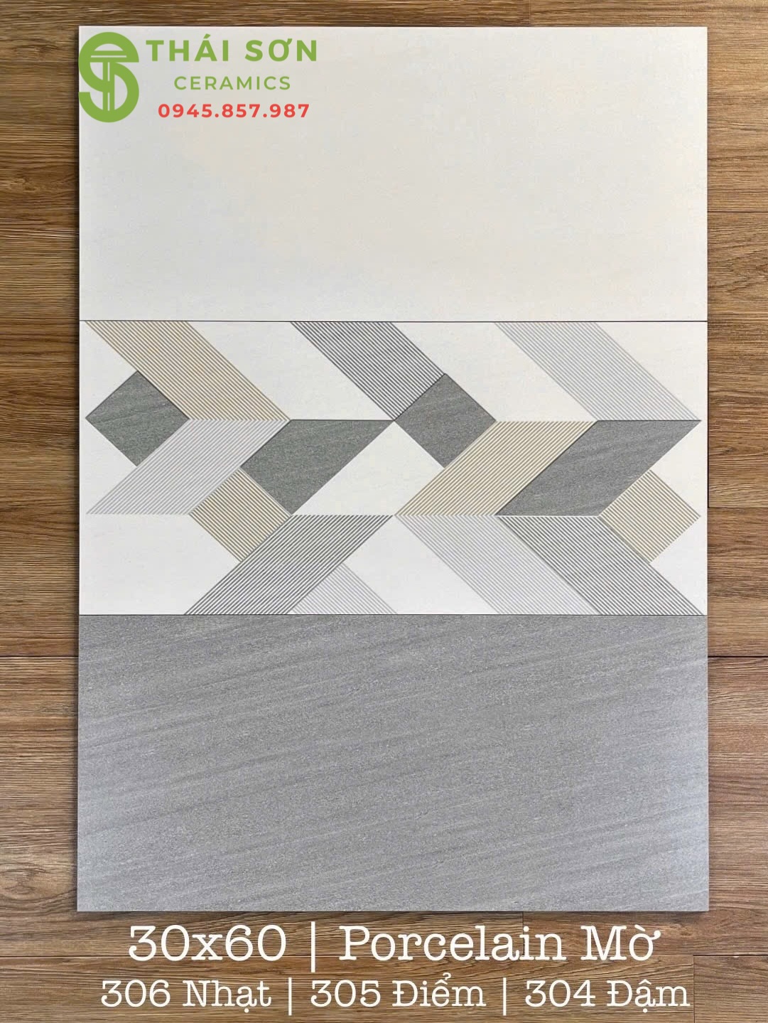 Gạch ốp tường phòng ngủ matt mờ 30x60 màu xám