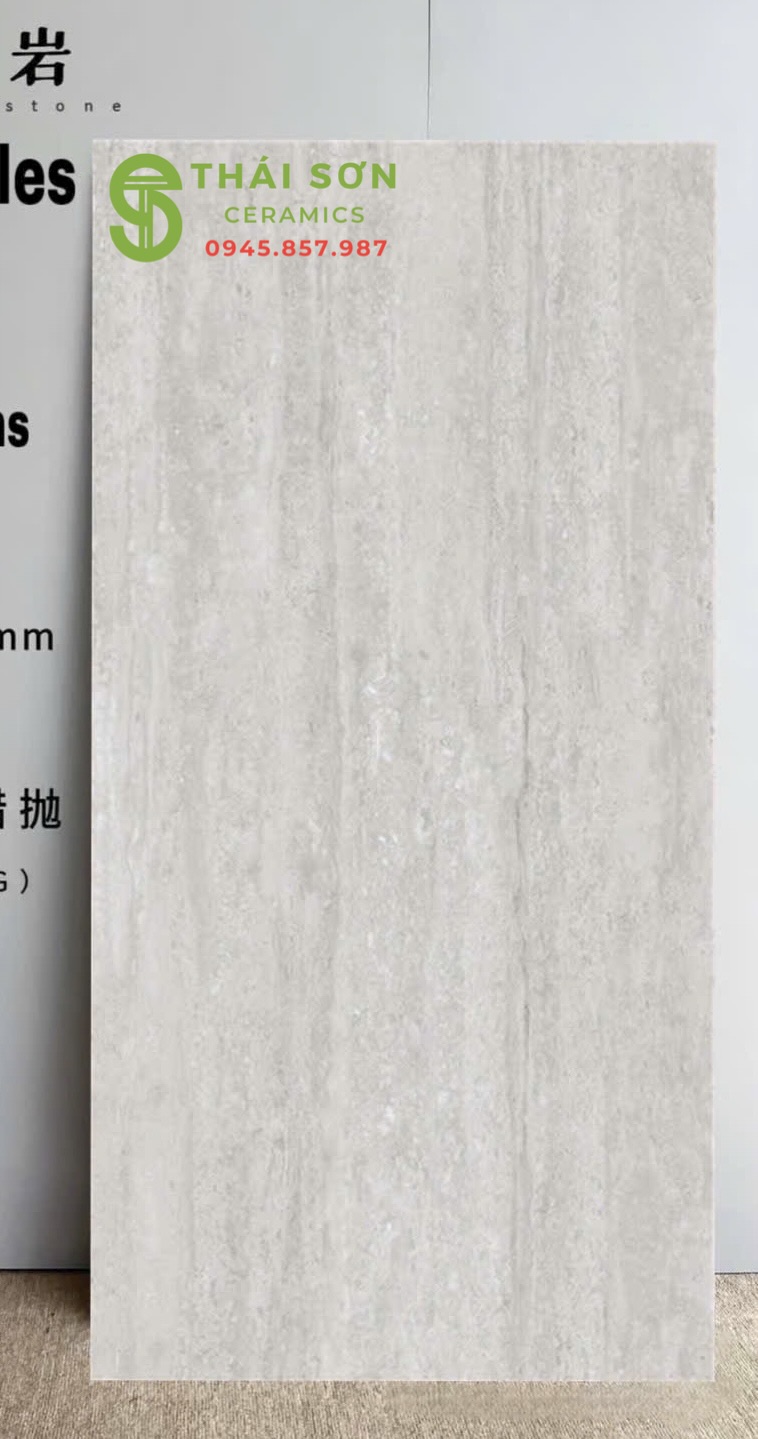 Gạch khổ lớn travertine 60x120 trung quốc màu xám