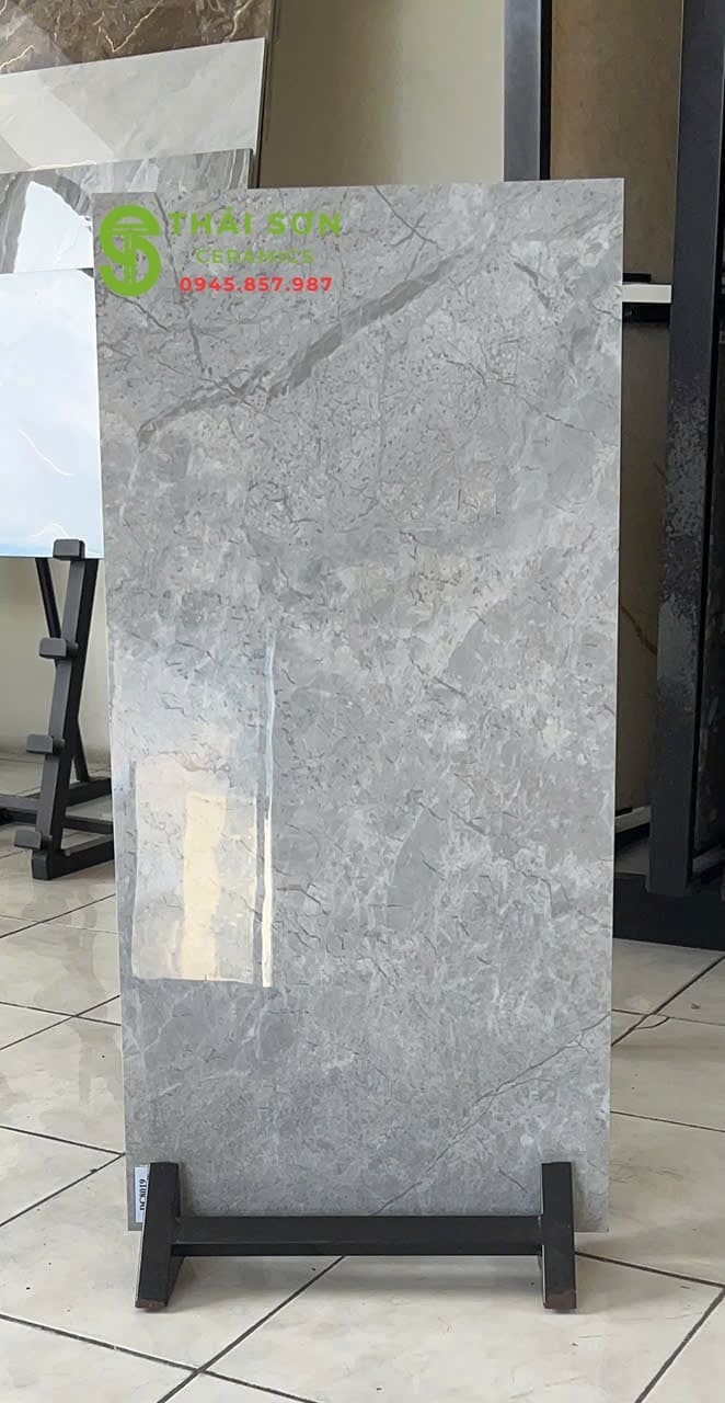 Gạch 40x80 trung quốc ốp tường bóng kiếng màu xám ghi