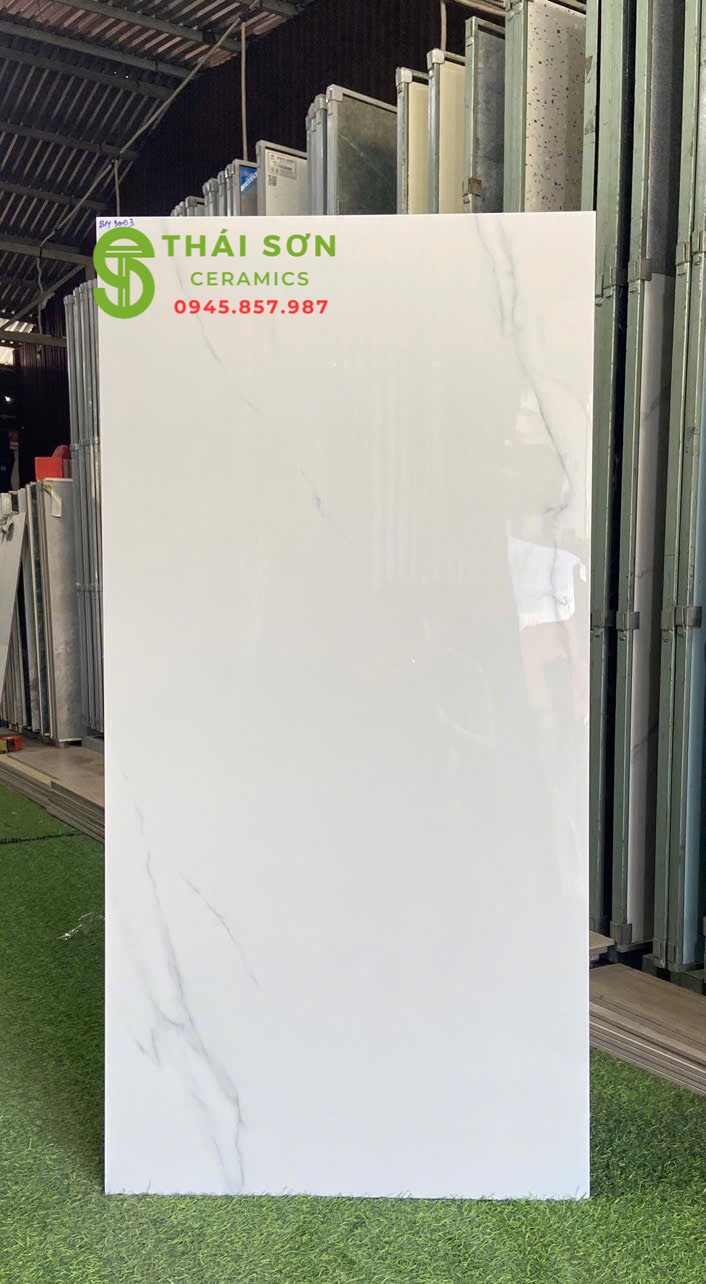 Gạch lát nền ấn độ 60x120 màu trắng vân mây nhẹ giá rẻ