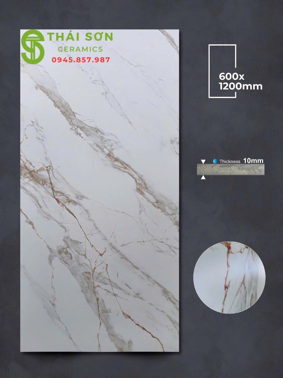 Gạch apodio 60x120 lát nền matt mịn nền trắng vân vàng cam