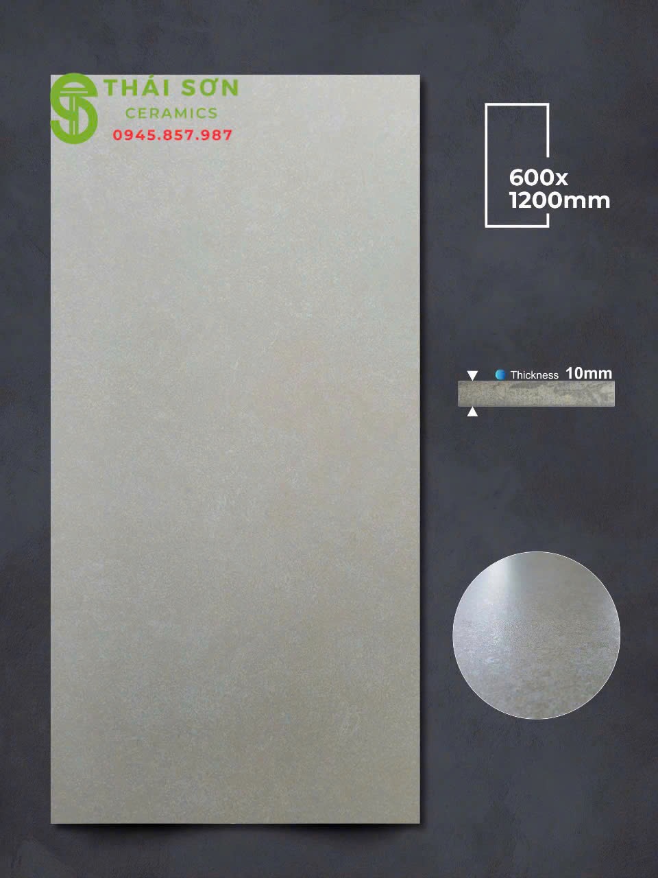 Gạch apodio 60x120 lát nền mờ tinh thể màu kem nhạt