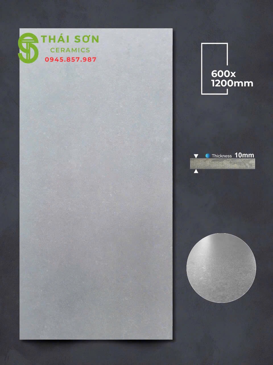 Gạch apodio 60x120 lát nền mờ tinh thể màu xi măng nhạt