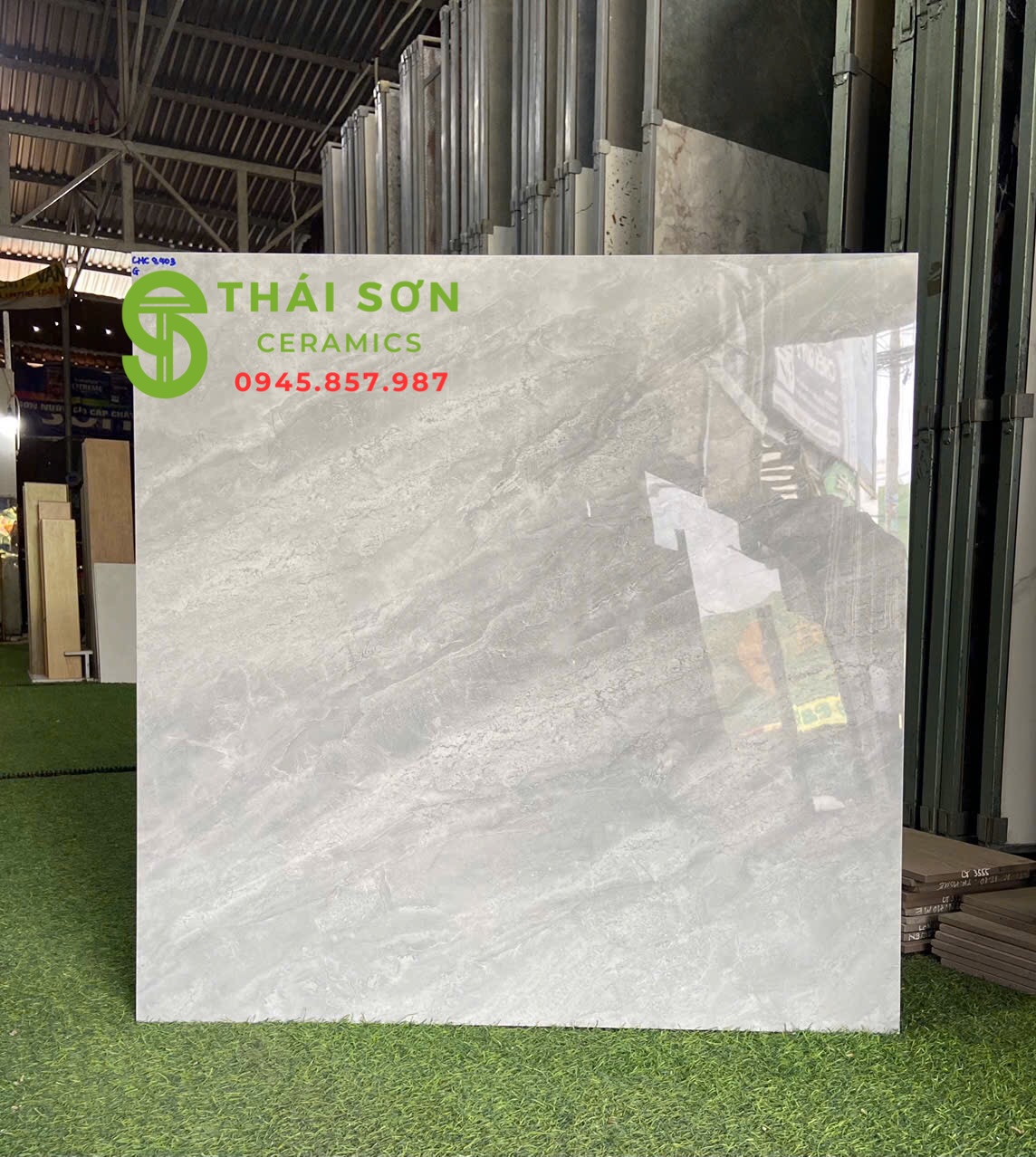 Gạch lát nền cmc 80x80 bóng kiếng màu xám giá rẻ
