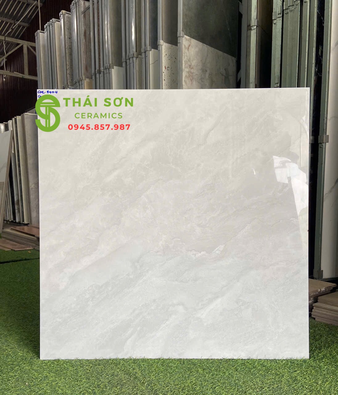 Gạch lát nền cmc 80x80 bóng kiếng vân mây xám