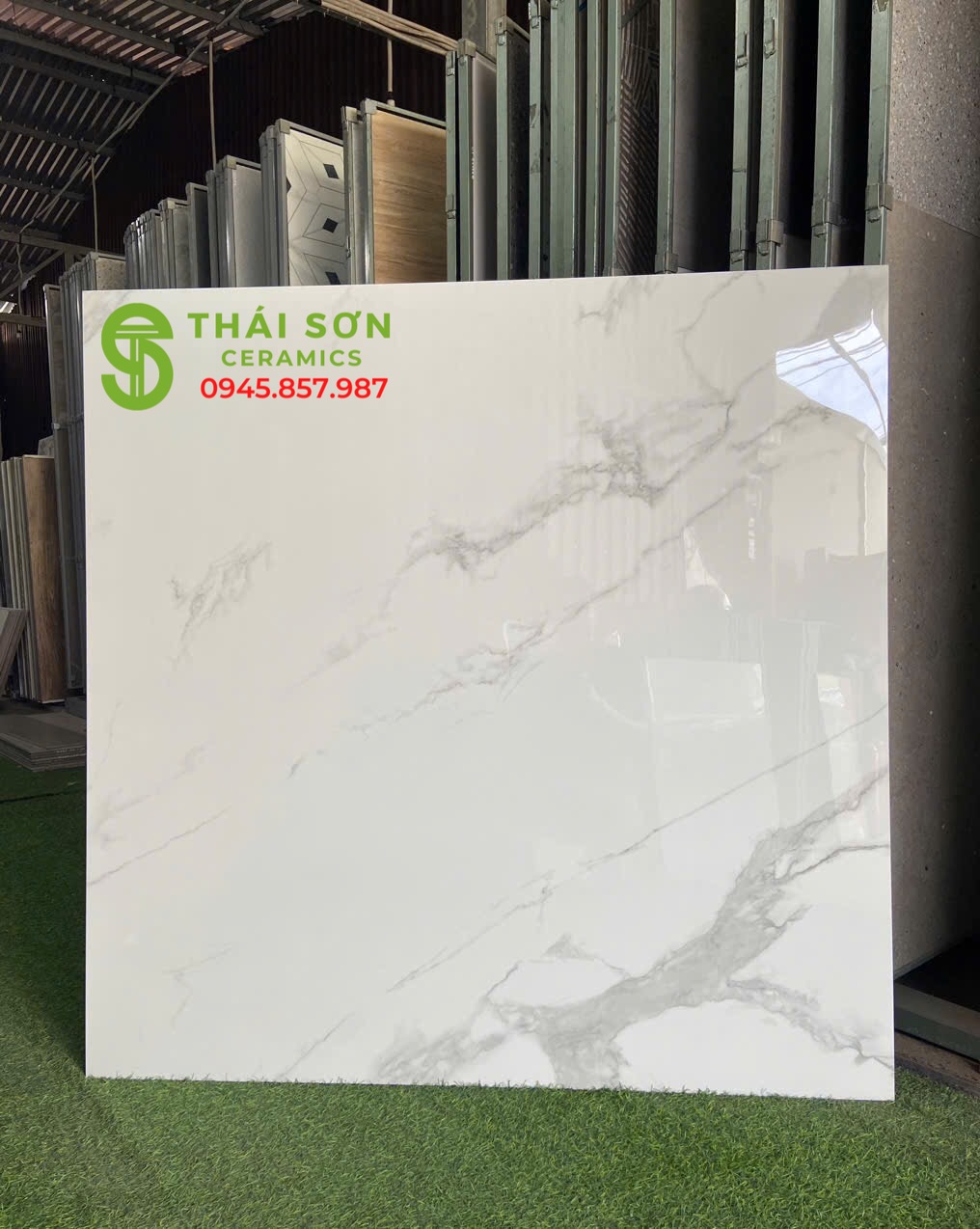 Gạch 120x120 ấn độ vân đá trắng cao cấp