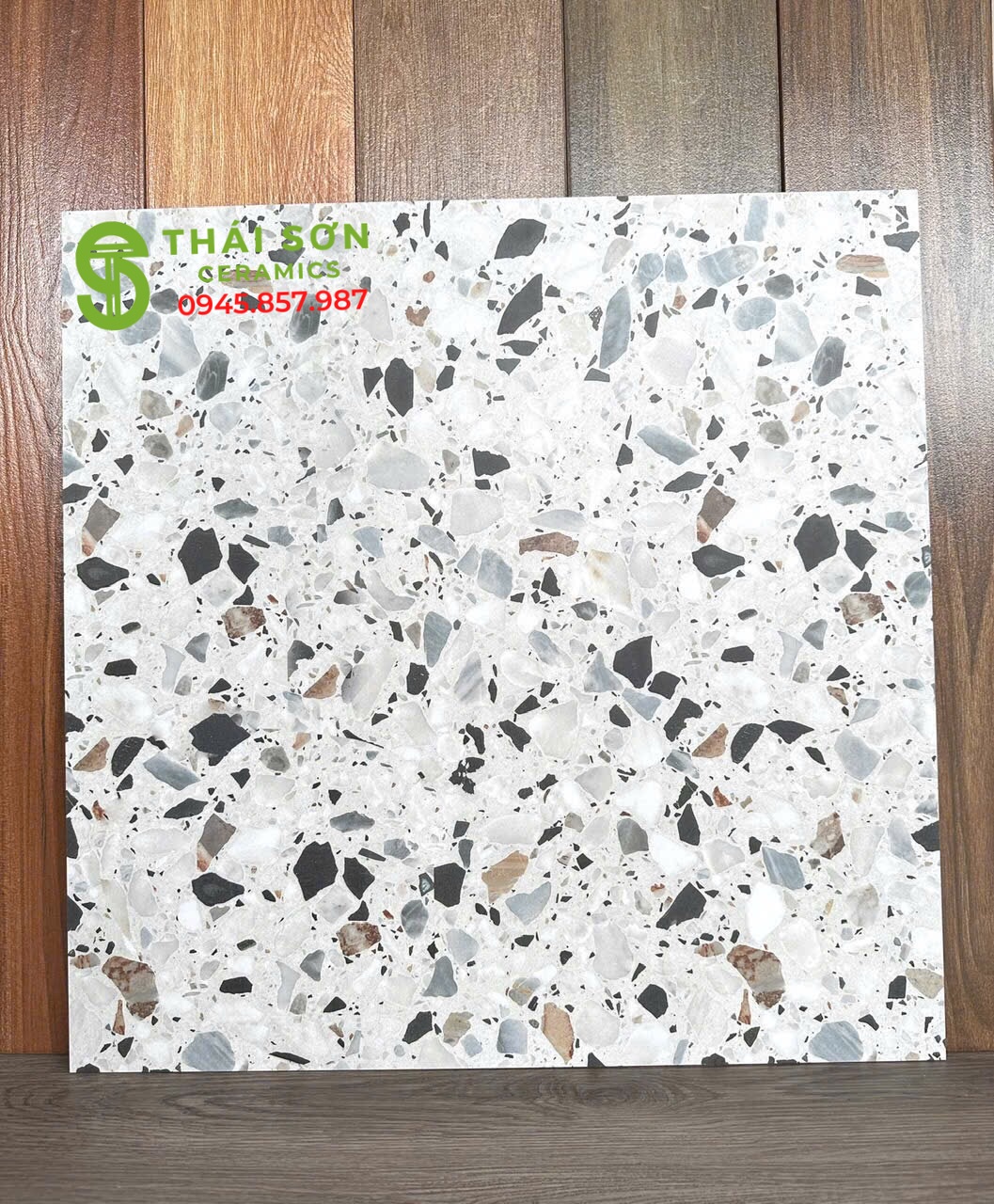 Gạch ốp tường phòng bếp 60x60 terrazzo