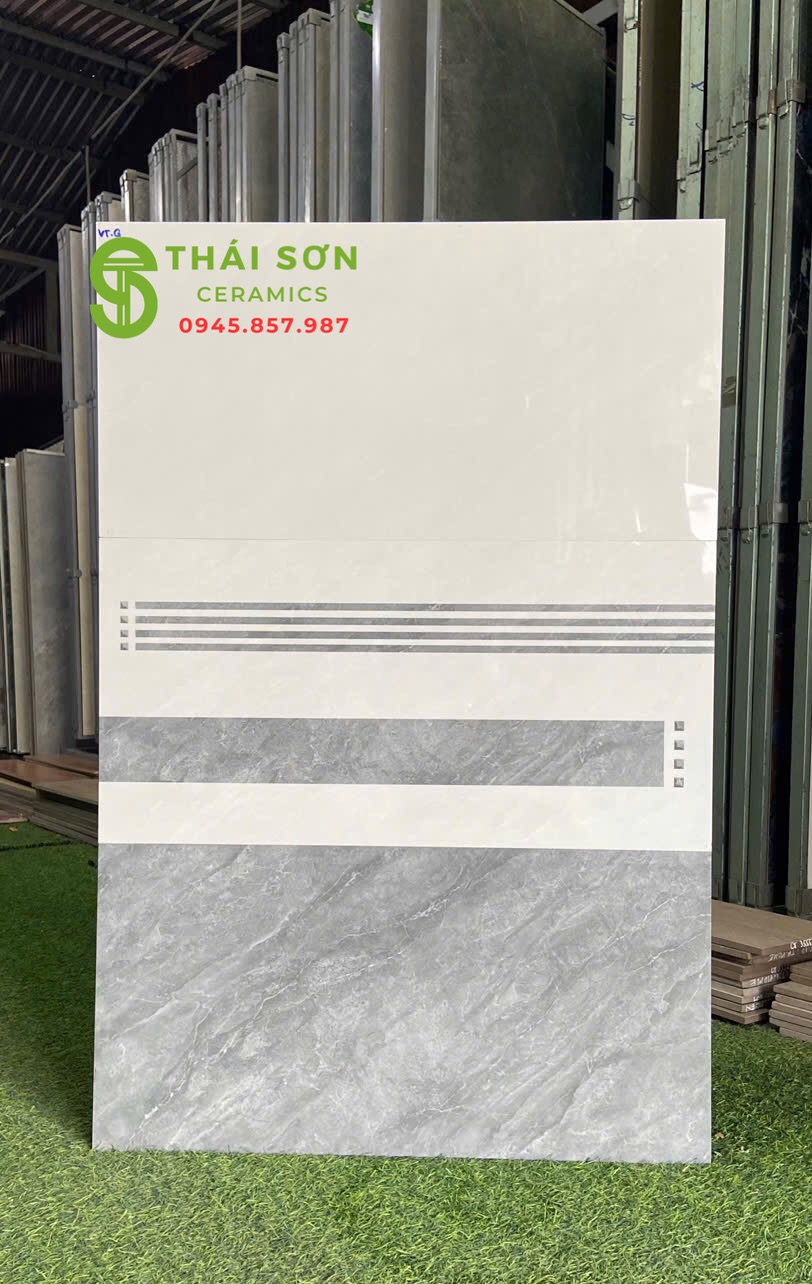 Gạch vitto 30x60 bóng kiếng xám vân đậm nhạt