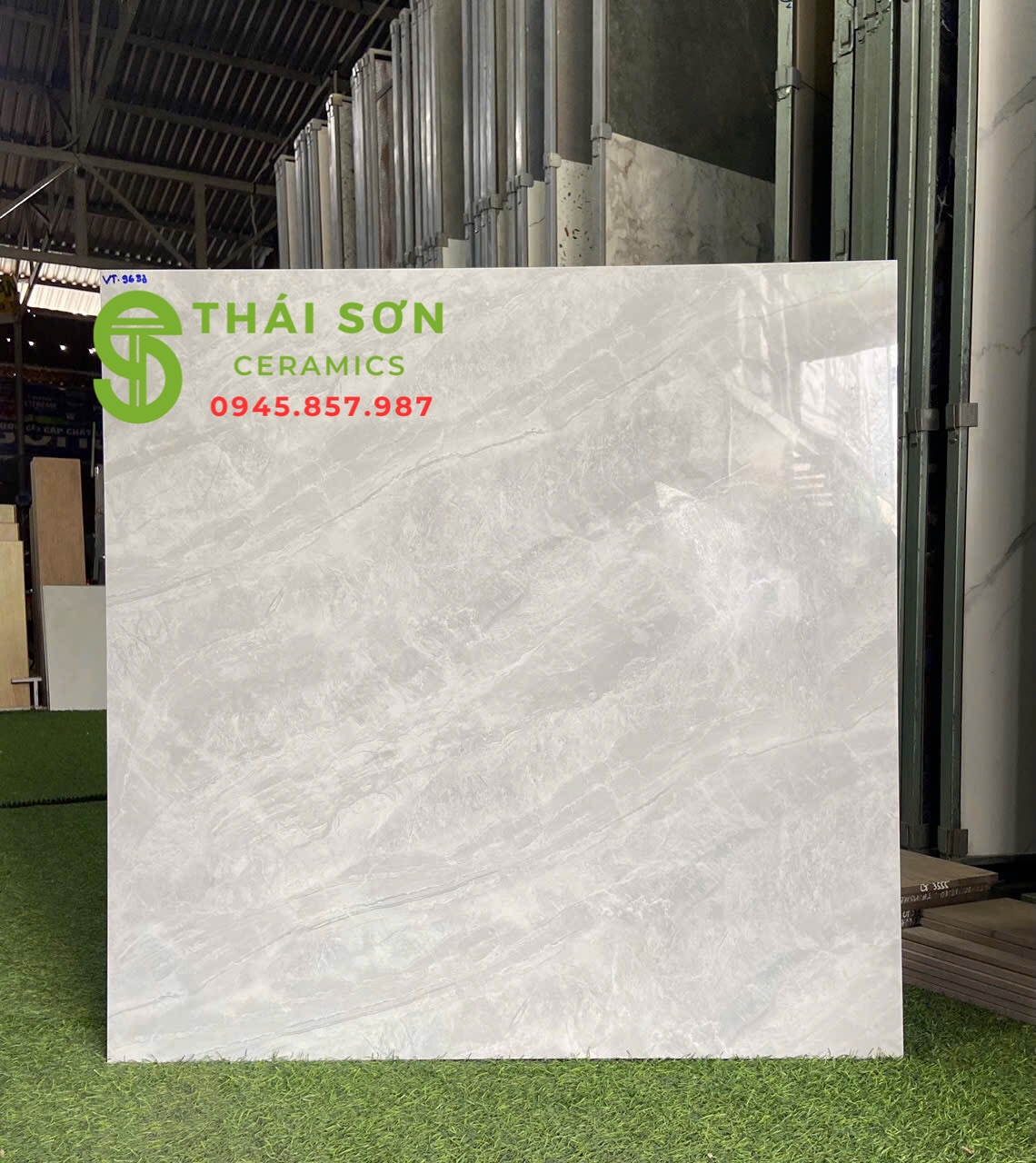 Gạch lát nền màu xám 80x80 vitto bóng kiếng cao cấp