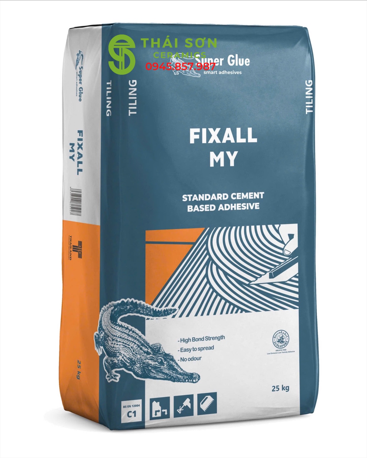 Keo dán gạch cá sấu siêu dính Fixall My