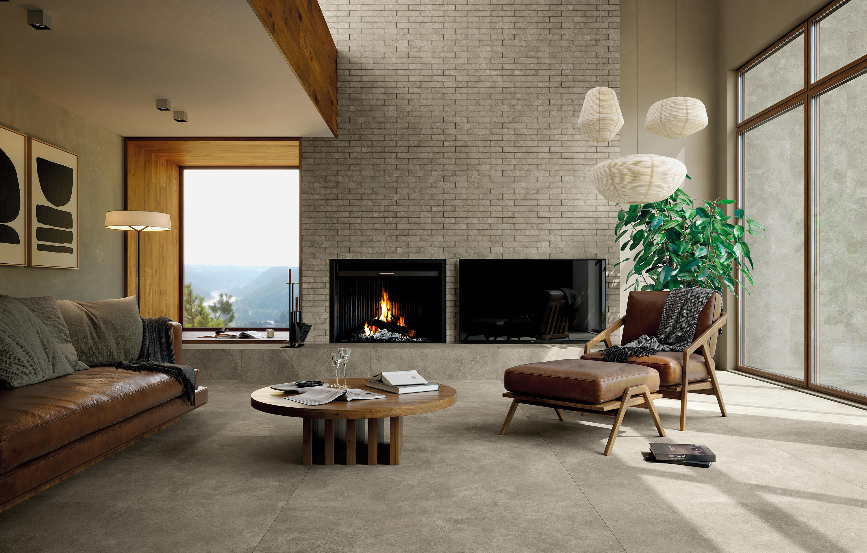 gạch lát nền phòng khách 80x80