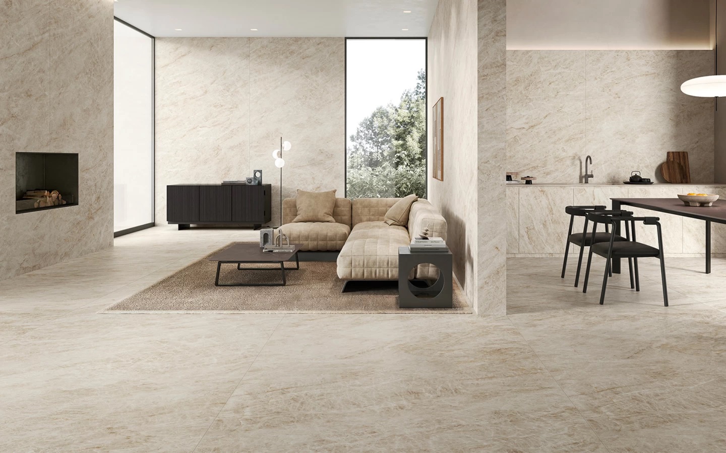 gạch lát nền phòng khách 80x80