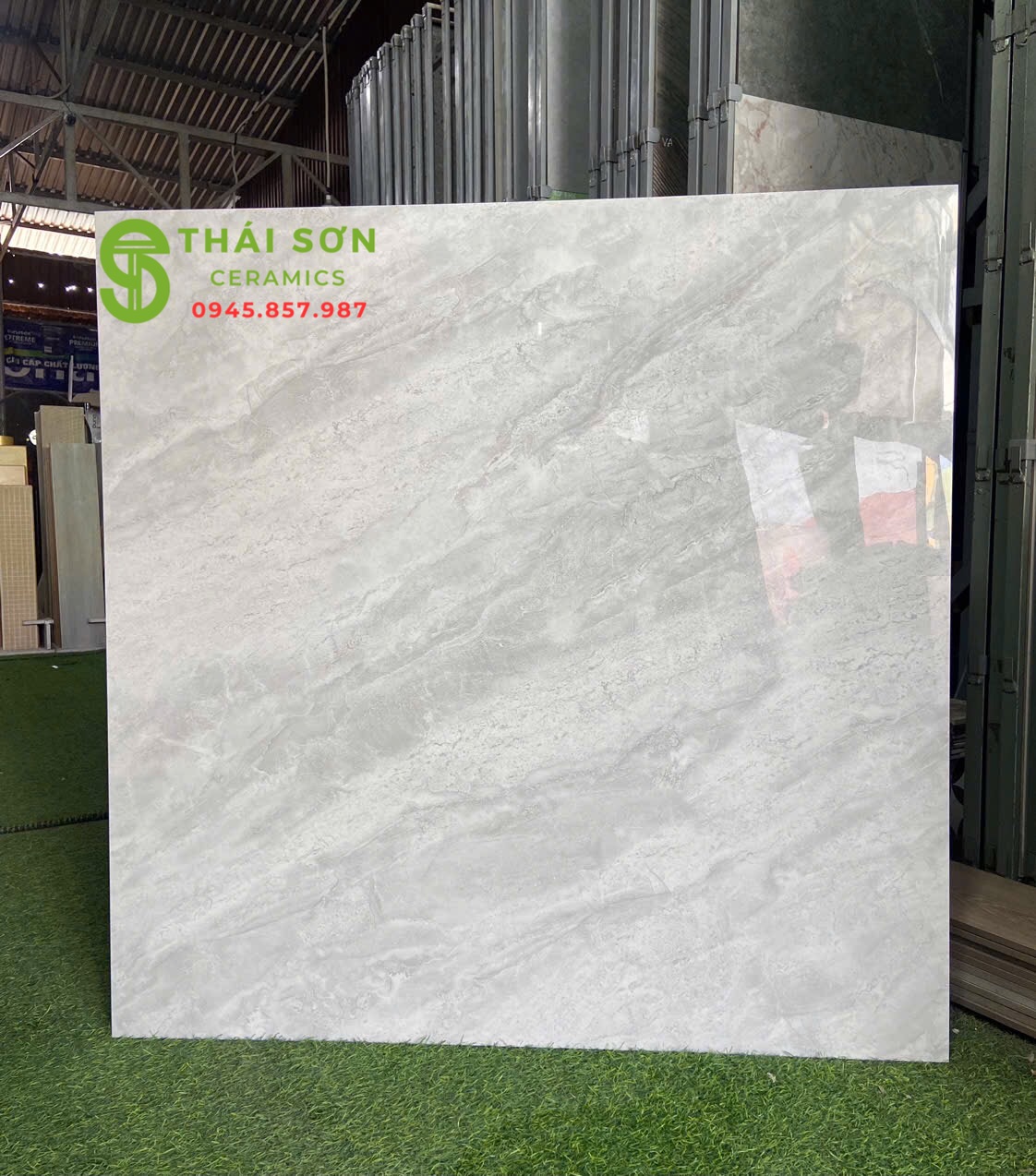 Gạch lát nền 100x100 cmc màu xám bóng kiếng