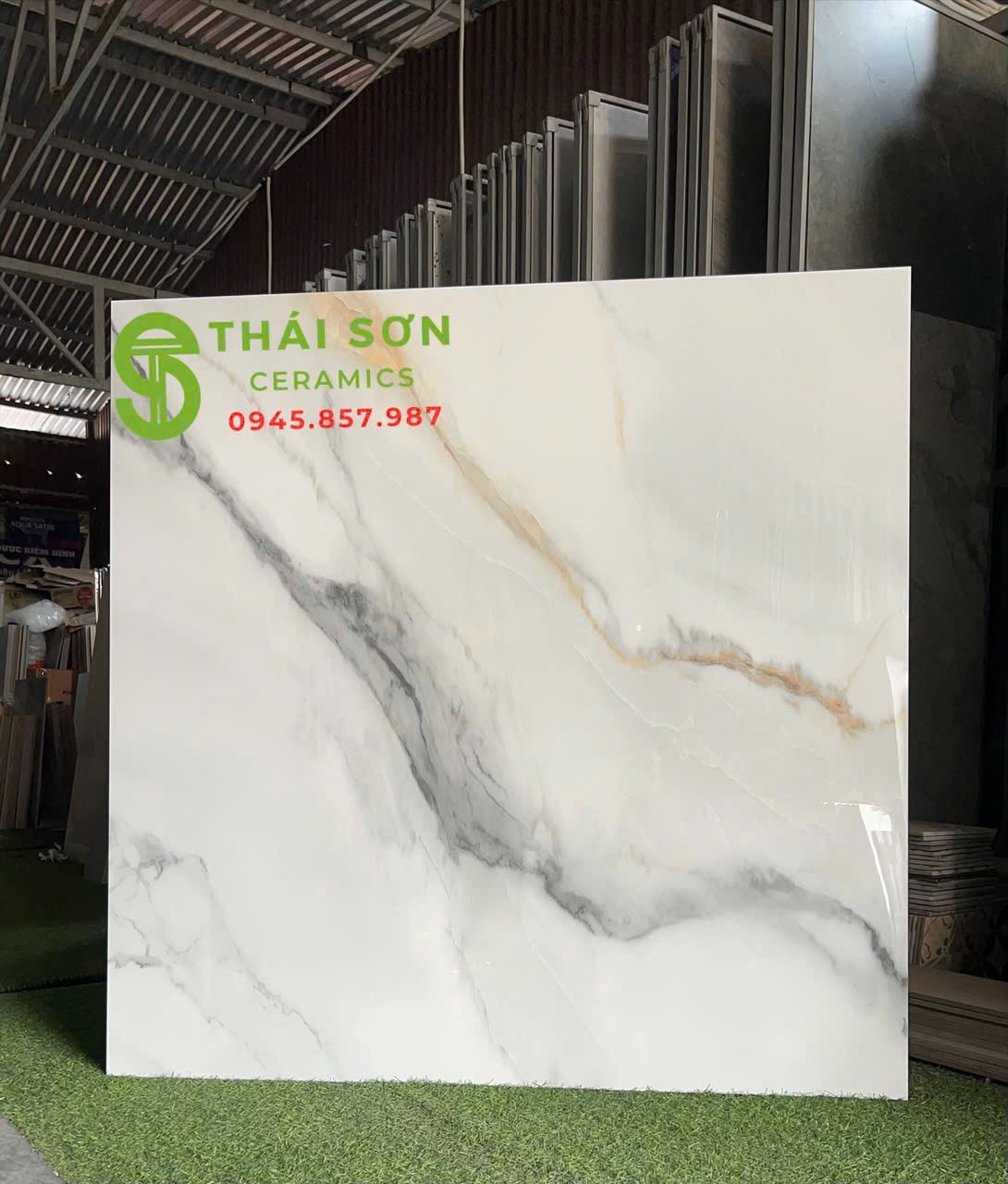 Gạch ấn độ 120x120 lát nền biệt thự bóng kính