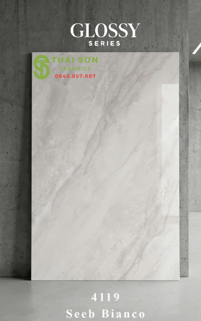 Gạch 120x180 lát nền siêu bóng ấn độ Seeb Bianco