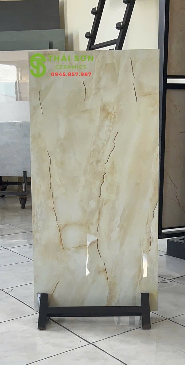Gạch 40x80 ốp tường trung quốc vàng vân đá onyx