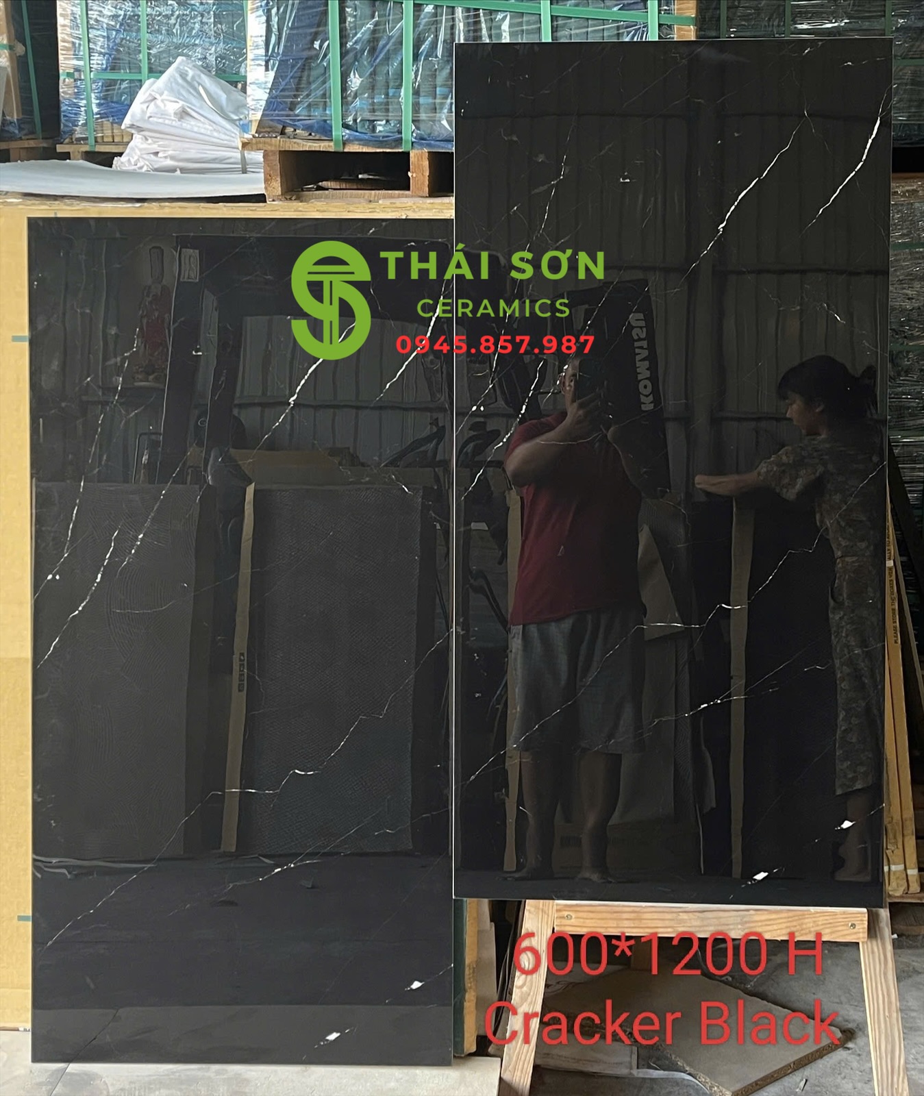 Gạch ấn độ 60x120 bóng kiếng ốp lát màu đen vân trắng