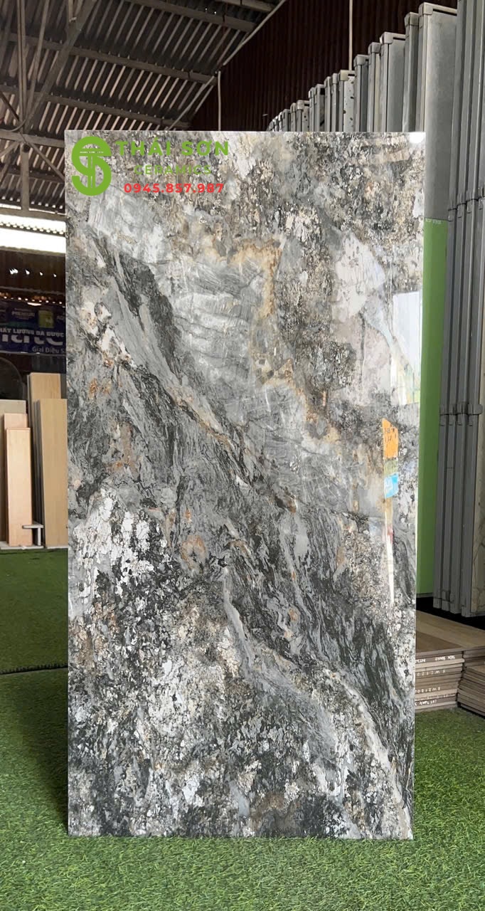 Gạch lát nền 60x120 catalan bóng kiếng vân đá marble
