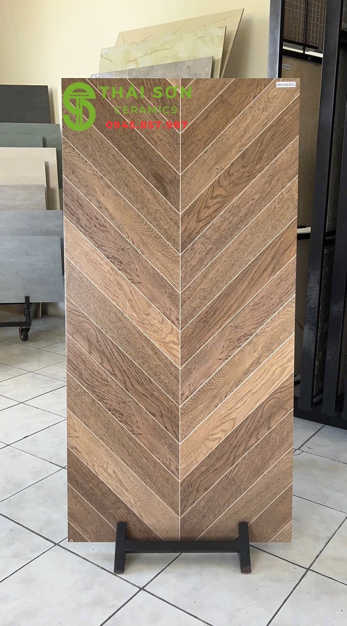 Gạch vân gỗ 60x120 trung quốc lát nền màu nâu sáng