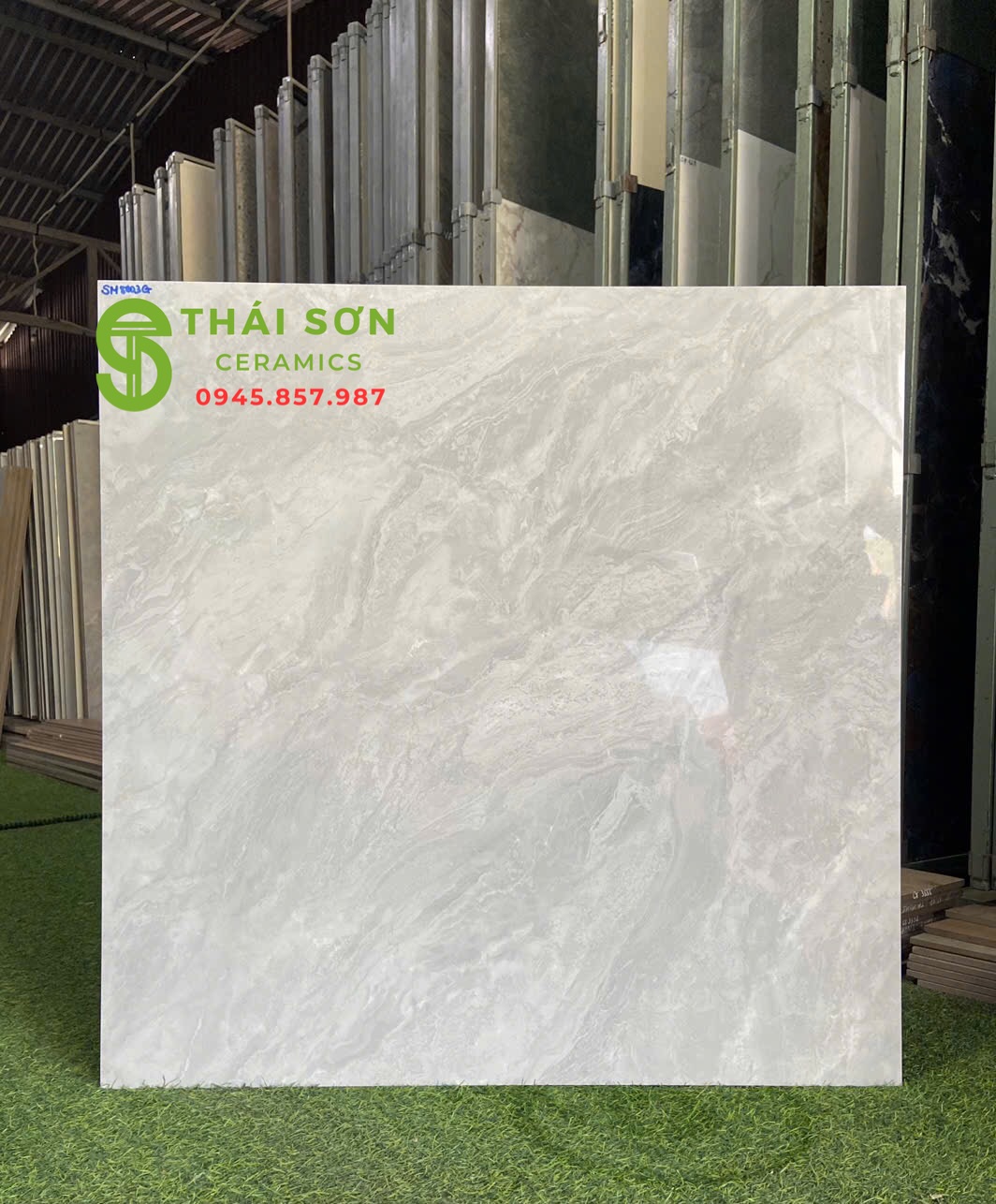 Gạch 80x80 phương nam màu xám vân lát nền văn phòng