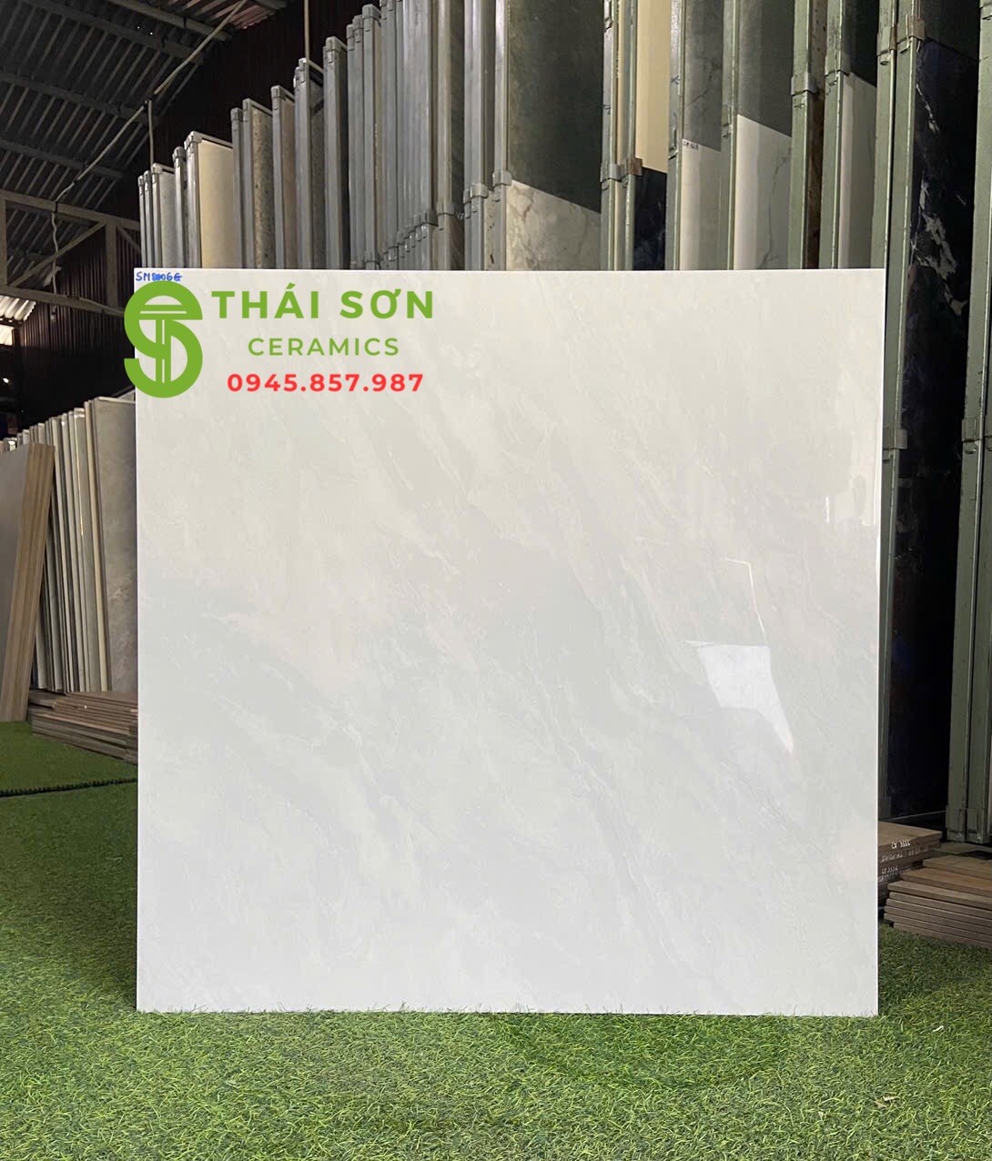 Gạch 80x80 phương nam bóng kiếng màu xám trắng