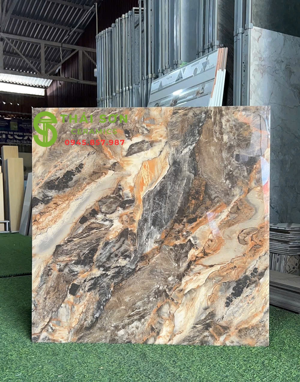 Gạch kamado 80x80 lát nền vân đá cẩm thạch