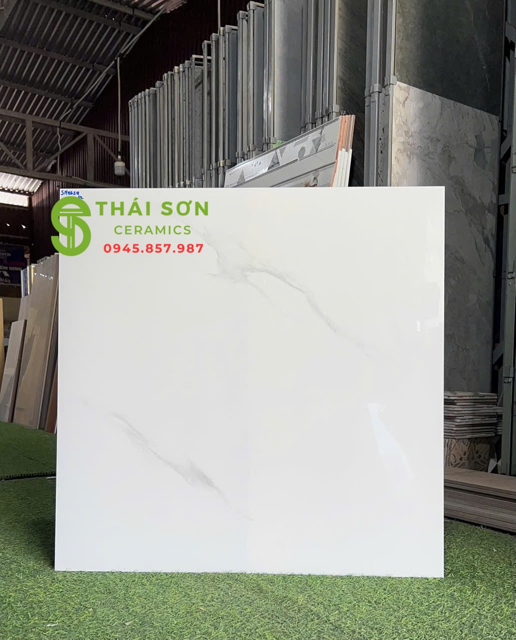 Gạch kamado 80x80 lát nền màu trắng vân bóng kiếng