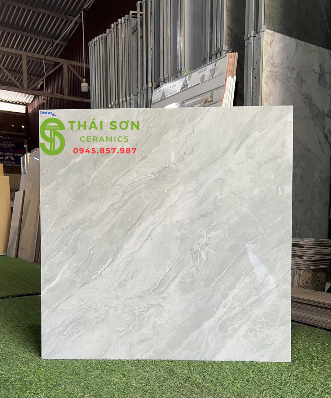 Gạch kamado 80x80 lát nền xám vân đá