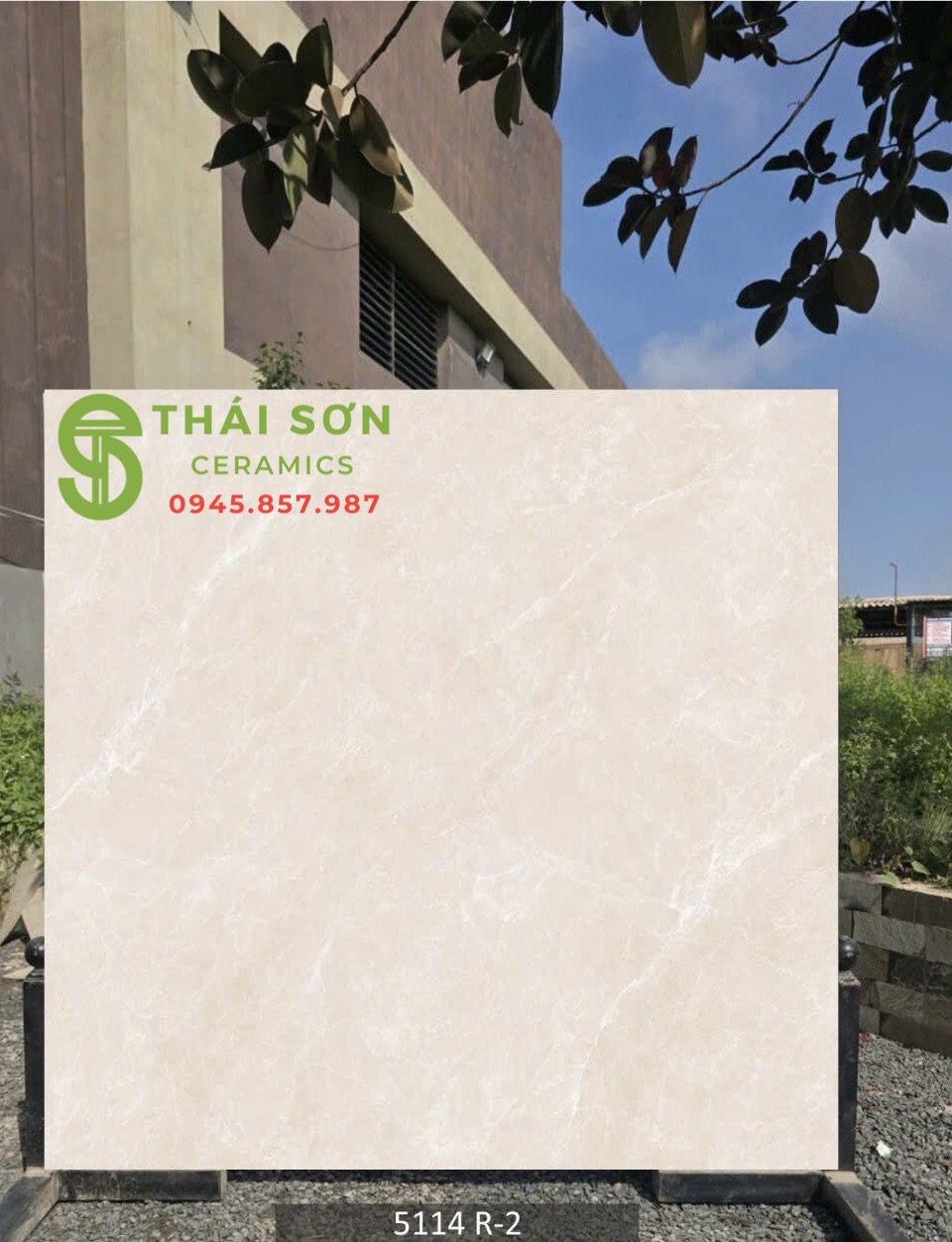 Gạch ấn độ vân vàng kem 120x120