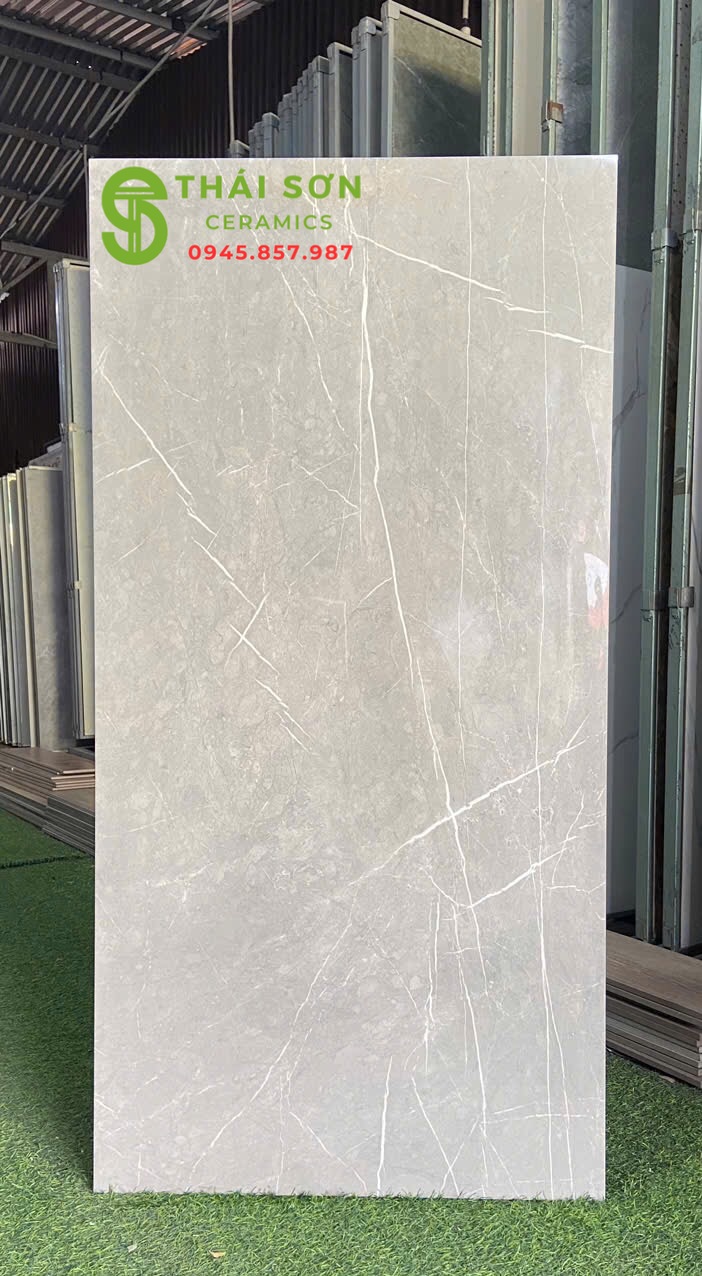 Gạch lát nền 60x120 màu xám vân trắng ấn độ