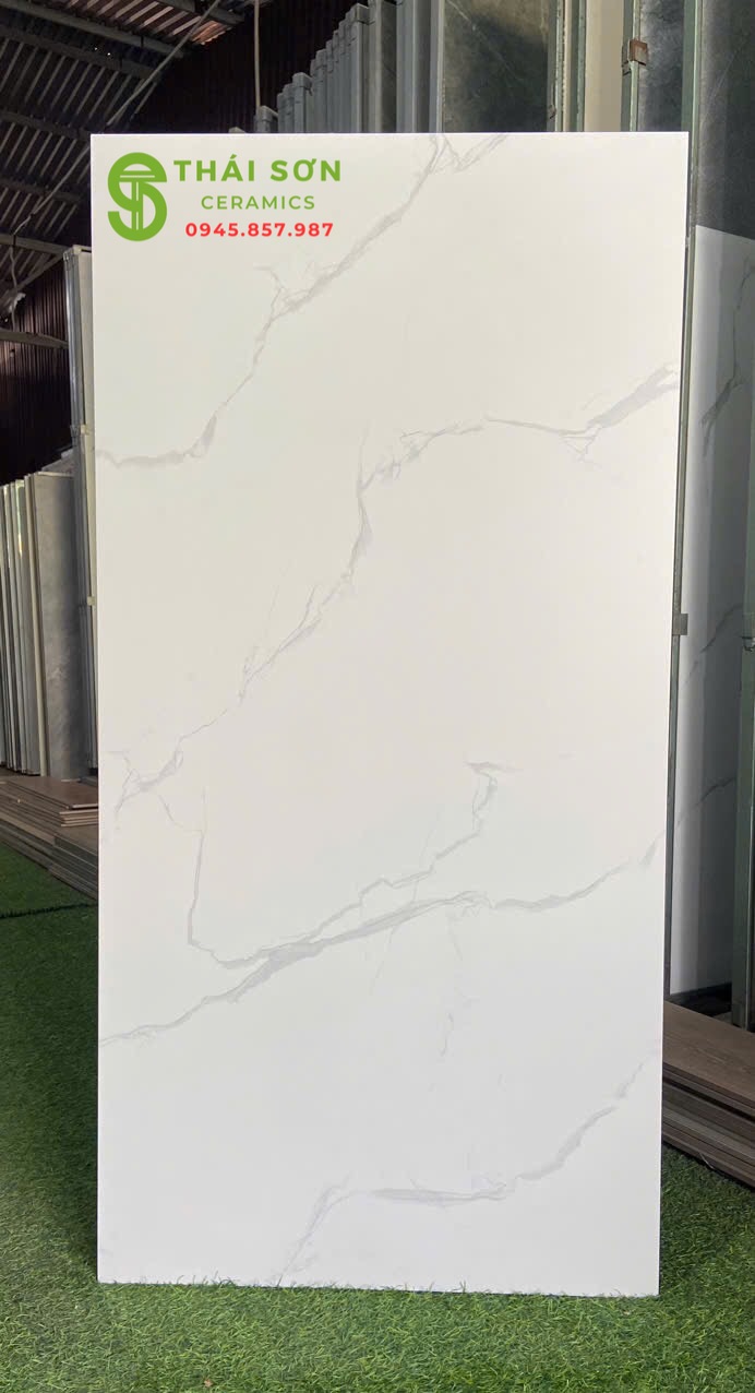 Gạch 60x120 khổ lớn ấn độ trắng vân mây lát nền
