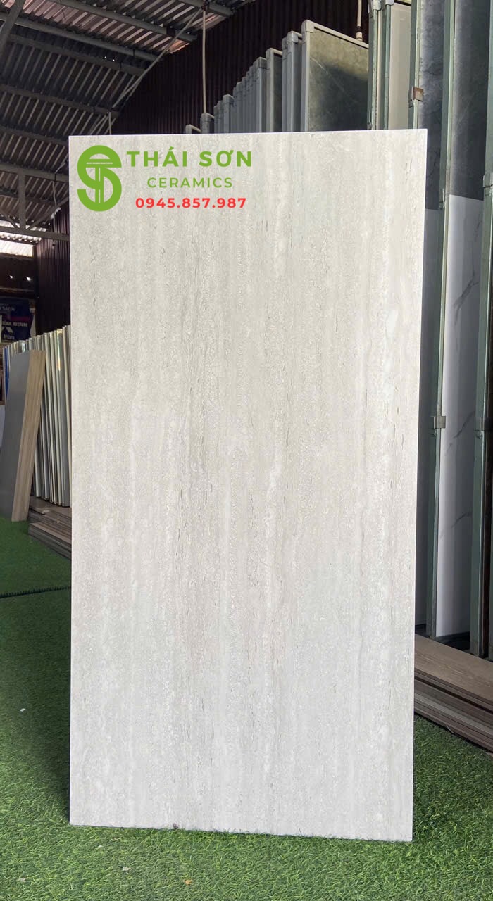 Gạch ấn độ 60x120 lát nền phòng khách xám mờ vân đá