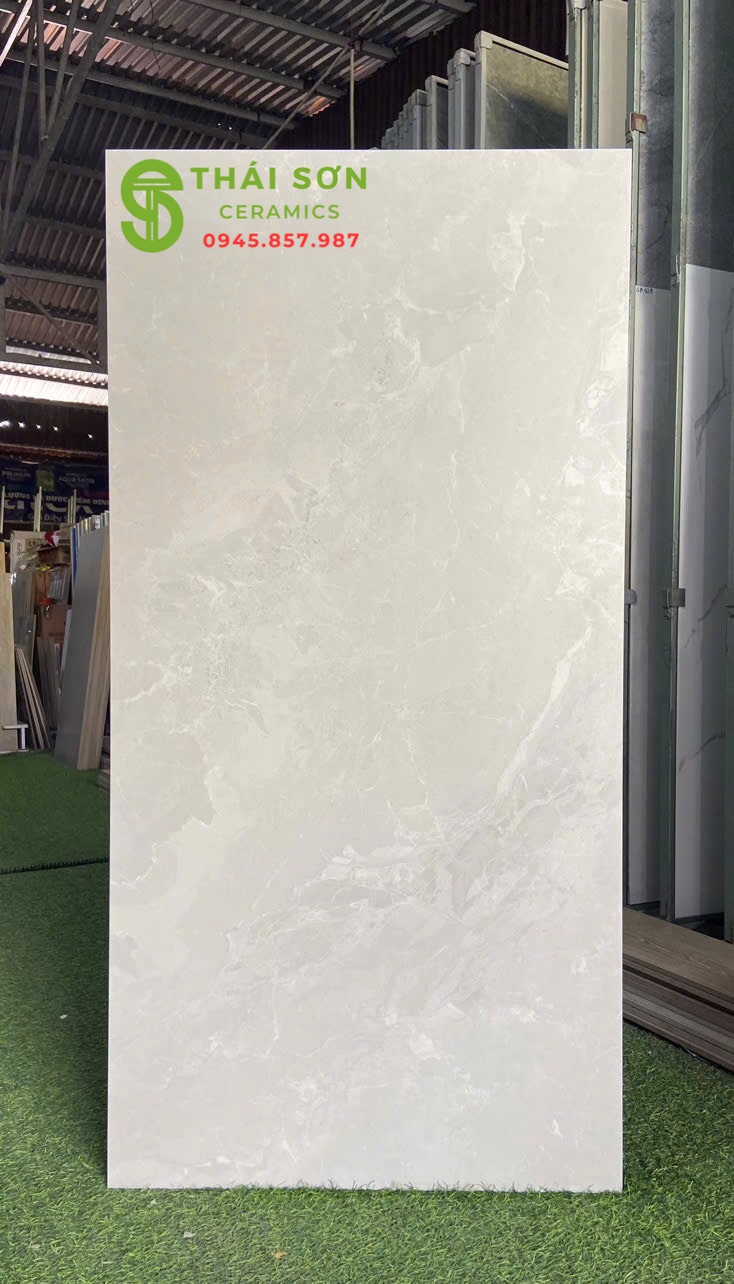 Gạch ấn độ 60x120 lát nền nhà phố màu xám vân