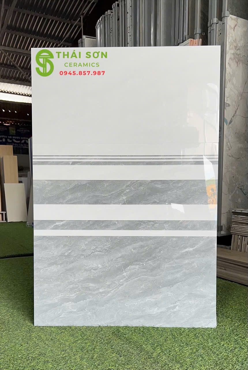 Gạch hà thanh 30x60 bộ đậm nhạt bóng kiếng màu xám
