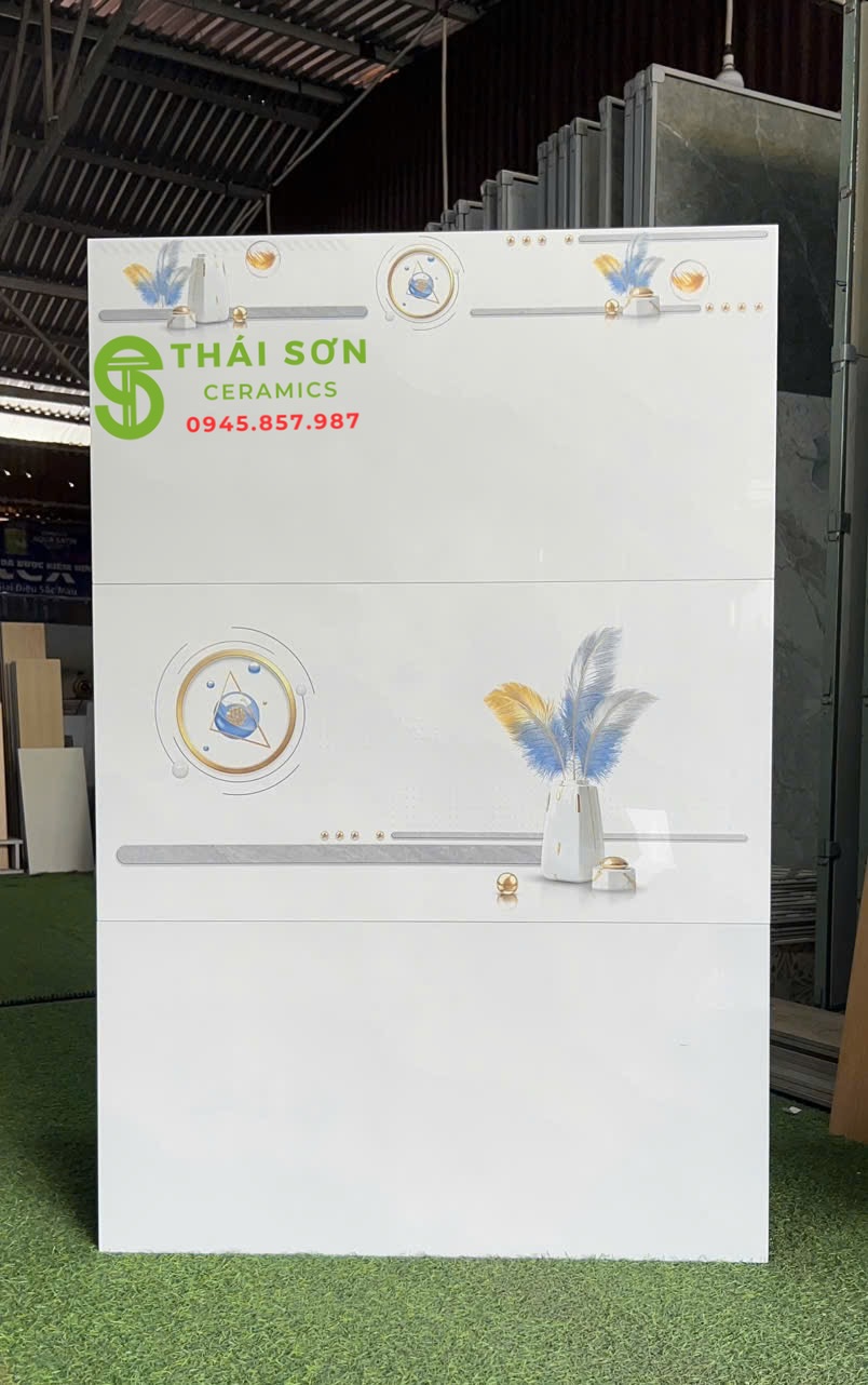 Gạch takao trắng xám ốp tường 40x80 bóng kiếng