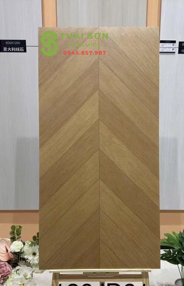 Gạch giả gỗ xương cá 60x120 trung quốc