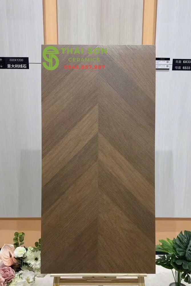 Gạch xương cá 60x120 trung quốc vân giả gỗ