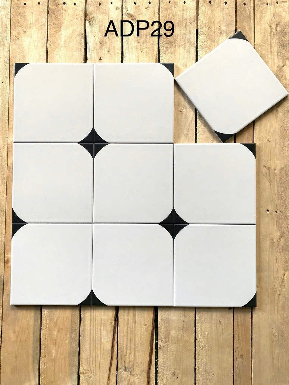 Gạch bông trung quốc 20x20 trang trí trắng đen