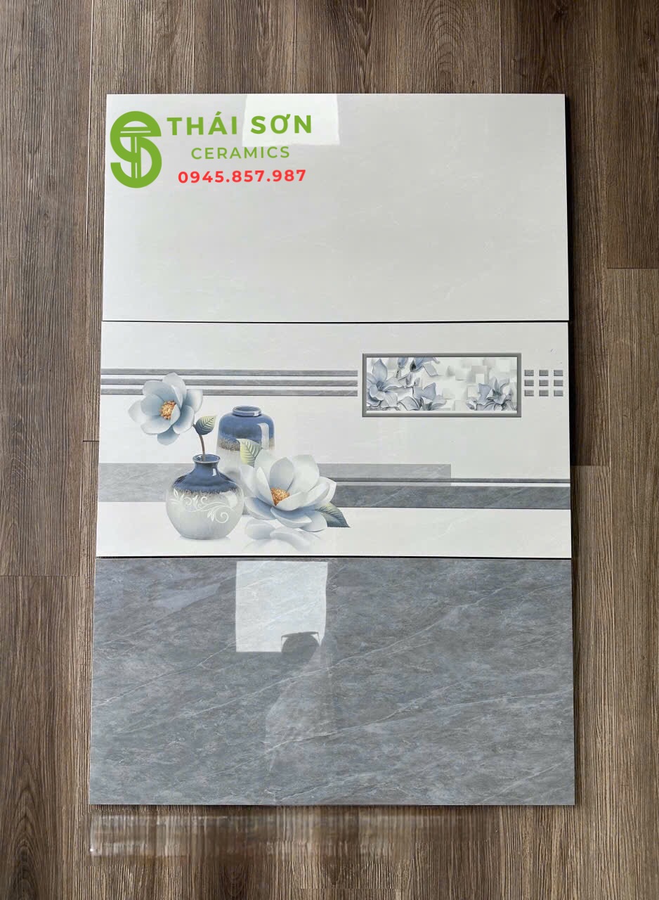 Gạch ốp tường phòng khách 40x80 cmc bóng kiếng