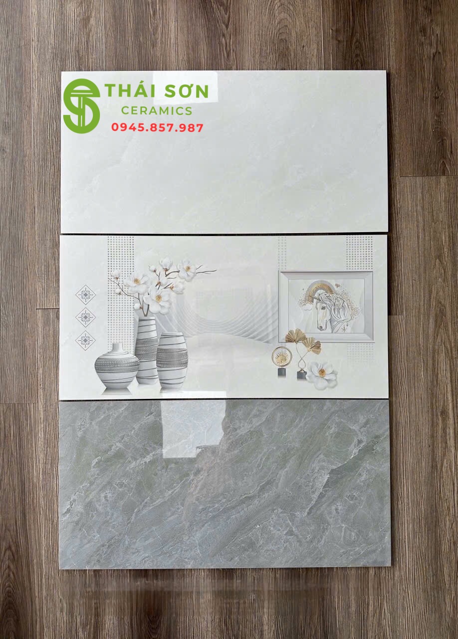 Gạch ốp tường cmc 40x80 đậm nhạt xám vân đá