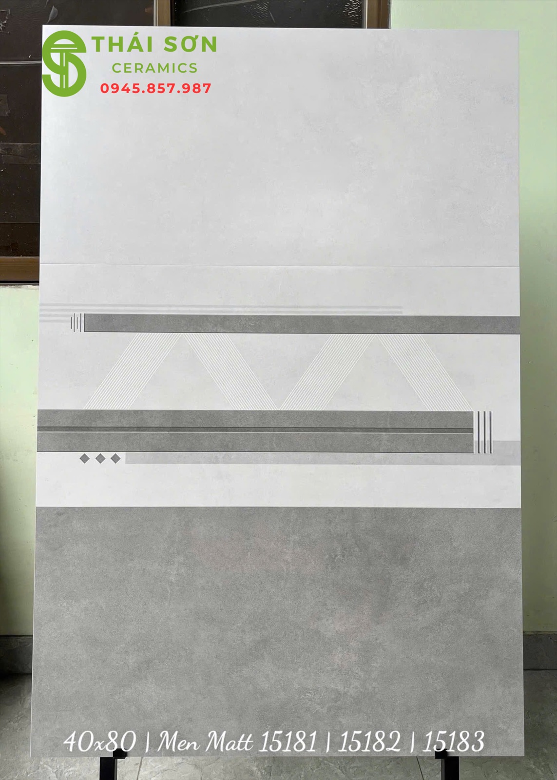 Gạch vitto men mờ 40x80 màu xám xi măng