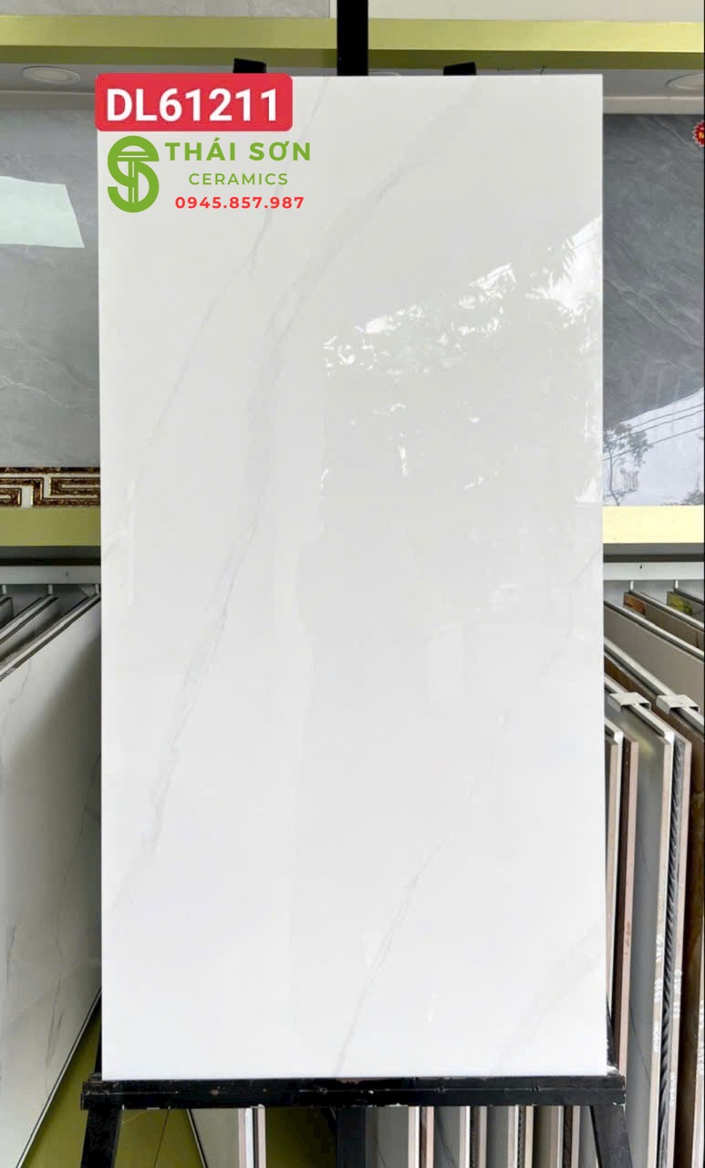 Gạch lát nền 60x120 trung quốc trắng vân mây 
