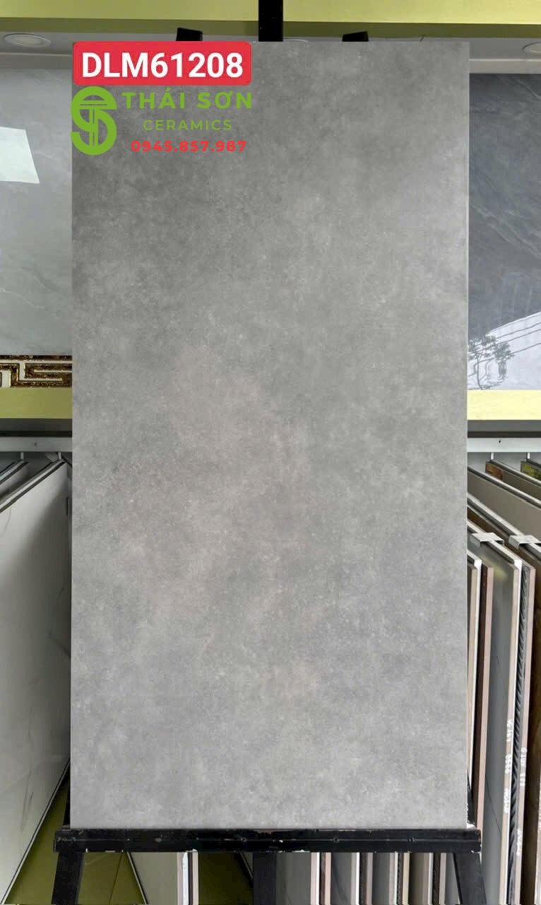 Gạch lát nền 60x120 trung quốc matt mịn xám xi măng