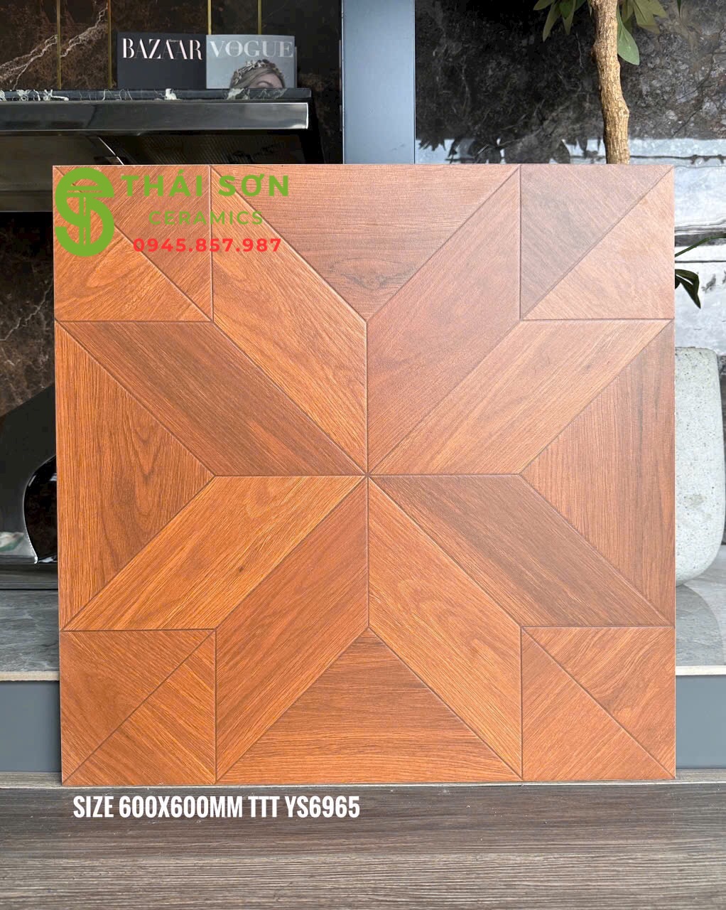 Gạch lát nền 60x60 trung quốc họa tiết vân gỗ đẹp