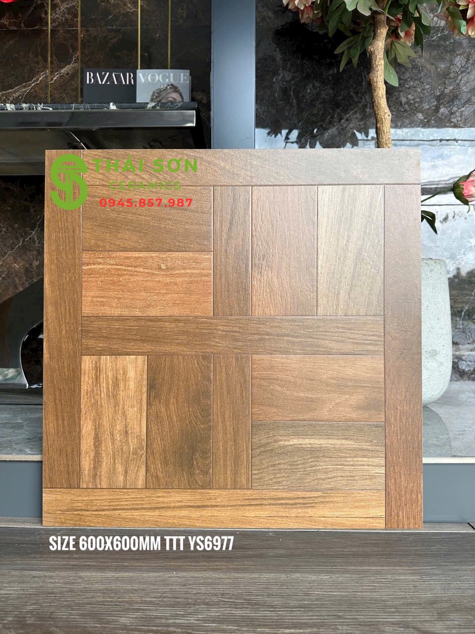Gạch vân giả gỗ 60x60 trung quốc hoa văn đẹp