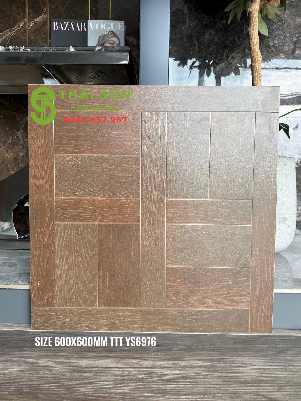 Gạch vân giả gỗ 60x60 trung quốc lát nền 