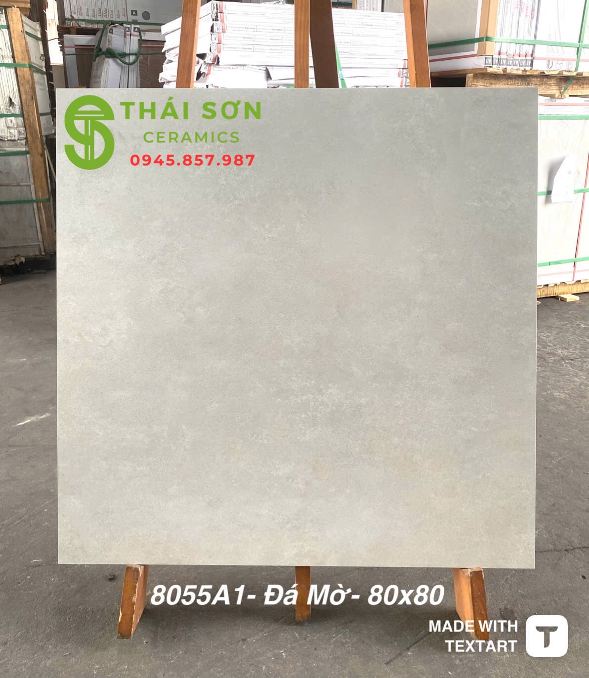 Gạch lát nền á mỹ 80x80 đá mờ màu xi măng nhạt