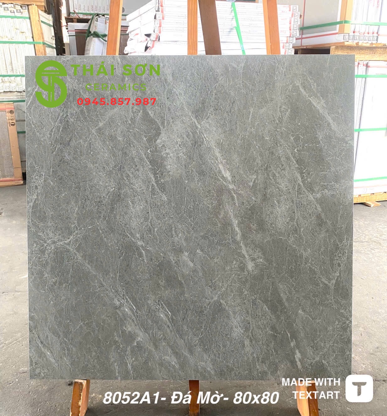 Gạch á mỹ lát nền 80x80 đá mờ vân đá xám